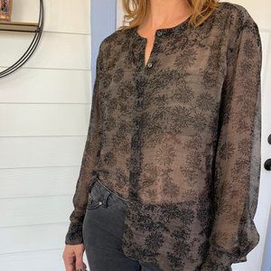 Sheer black blouse